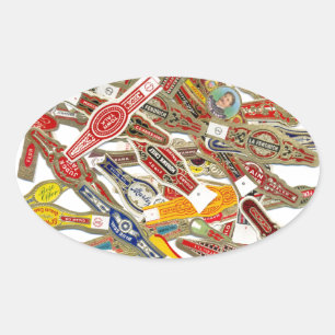 Sticker Ovale Enveloppeurs à anneaux de cigar