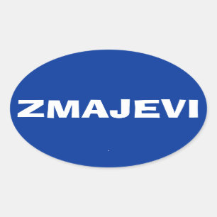 Sticker Ovale Équipe nationale de Bosnie "Zmajevi"