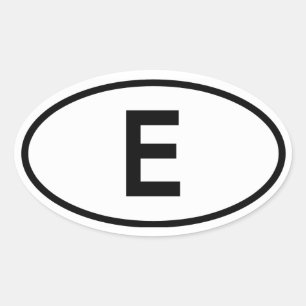 Sticker Ovale Espagne "E"