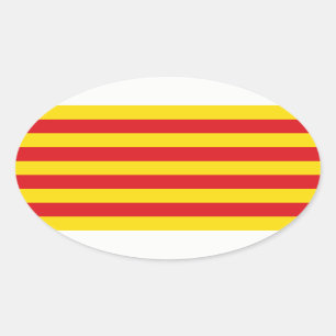 Sticker Ovale Espagne : La Senyera Catalogne