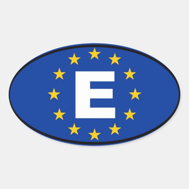 Sticker Ovale Espagne - Union européenne (Devant)