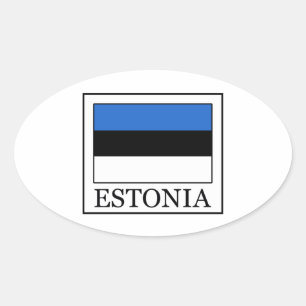 Sticker Ovale Estonie