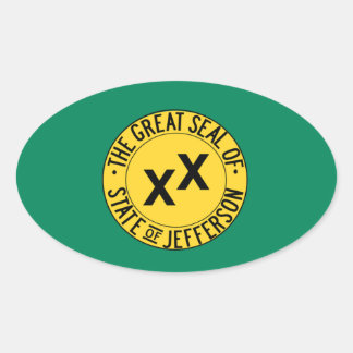 Sticker Ovale État de Jefferson