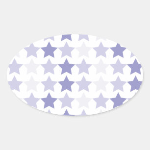 Sticker Ovale Étoiles Patriotique Blue Ombre