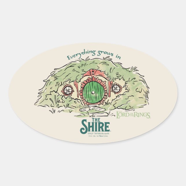 Sticker Ovale Everything Grows in THE SHIRE™ (Devant)
