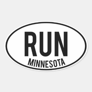 Sticker Ovale EXÉCUTER le minnesota