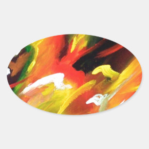 Sticker Ovale Expressionism