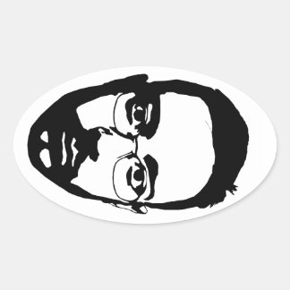 Sticker Ovale Face (autocollant ovale)