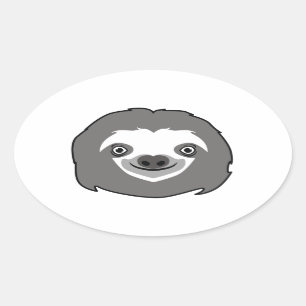Sticker Ovale Face de fentes