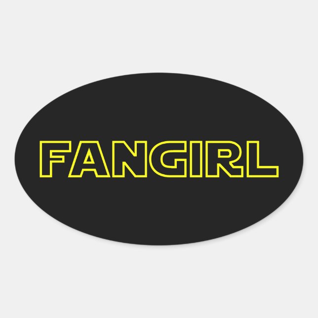 STICKER OVALE FANGIRL (Devant)