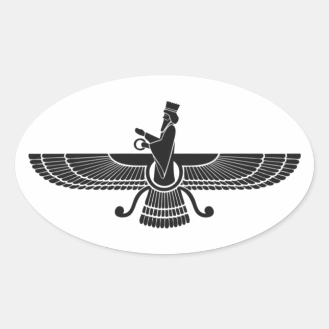 Sticker Ovale Faravahar (Devant)