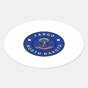 Sticker Ovale Fargo le Dakota du Nord