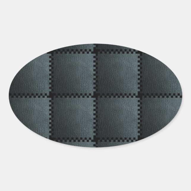 Sticker Ovale Faux Leather (Devant)