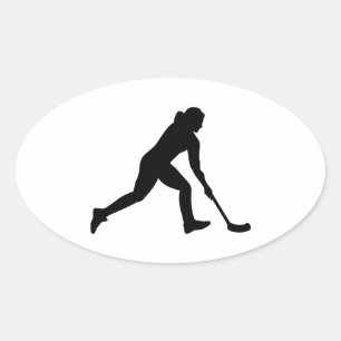 Sticker Ovale Femme de balle