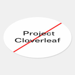 Sticker Ovale Feuille de trèfle de projet de fin