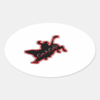 Sticker Ovale Feuilles d'autocollants