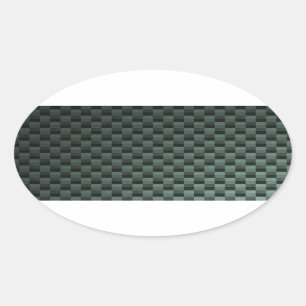 Sticker Ovale Fibre de carbone modelée