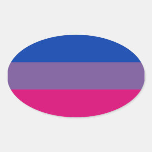 Sticker Ovale Fier bisexuel