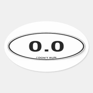 Sticker Ovale Fier Non-coureur