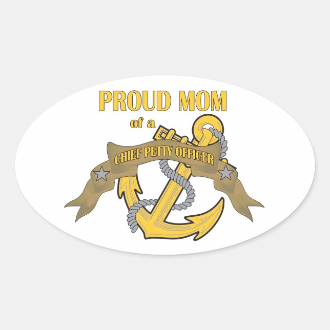 Sticker Ovale Fière maman d'un premier maître (Devant)