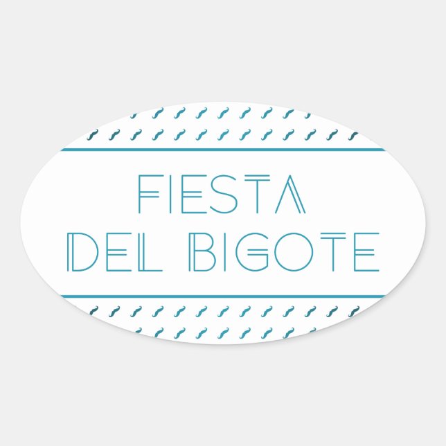 Sticker Ovale Fiesta Del Bigote (Devant)
