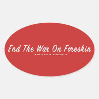 Sticker Ovale Fin De La Guerre Sur L'Autocollant Oval Foreskin