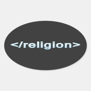 Sticker Ovale Fin de la religion