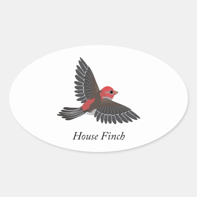 Sticker Ovale Finch Maison (Devant)