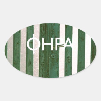 Sticker Ovale Fira - Santorin