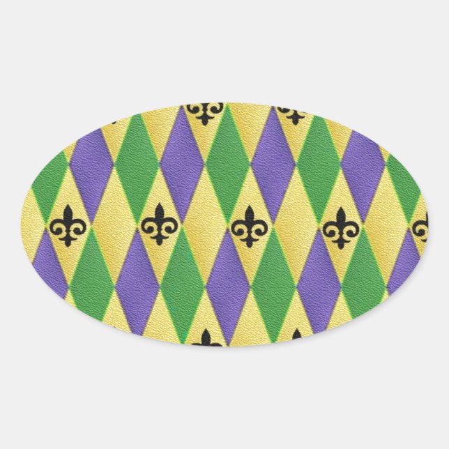 Sticker Ovale Fleur de lis (Devant)