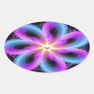 Sticker Ovale Fleur de minuit