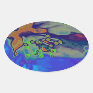 Sticker Ovale floraison des pommiers