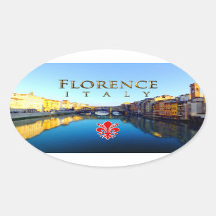 Sticker Ovale Florence - Ponte Vecchio