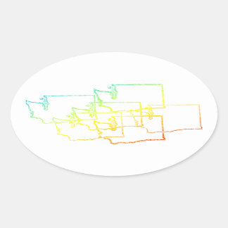 Sticker Ovale flou de washington chill