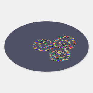 Sticker Ovale Force de Triskelion celtique