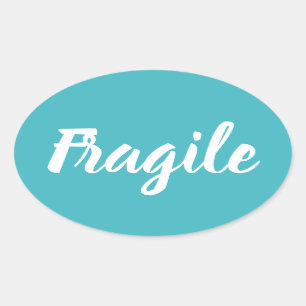 Sticker Ovale Fragile tendance moderne minimaliste affaires