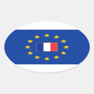 Sticker ovale France de l'Union européenne