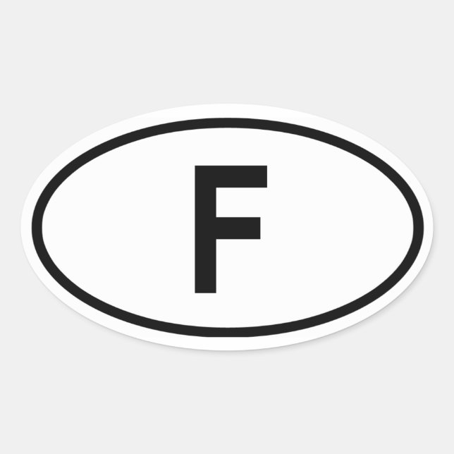 Sticker Ovale France "F" (Devant)