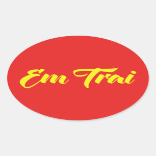Sticker Ovale Frère Vietnamien (Jeune) - Em Trai ~ Tiêt Viêt