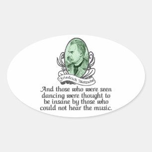 Sticker Ovale Friedrich Nietzsche