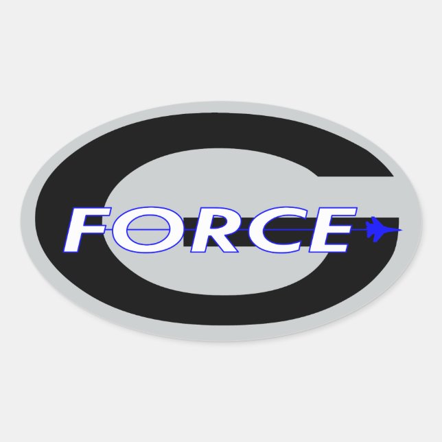 Sticker Ovale G Force Black (Devant)