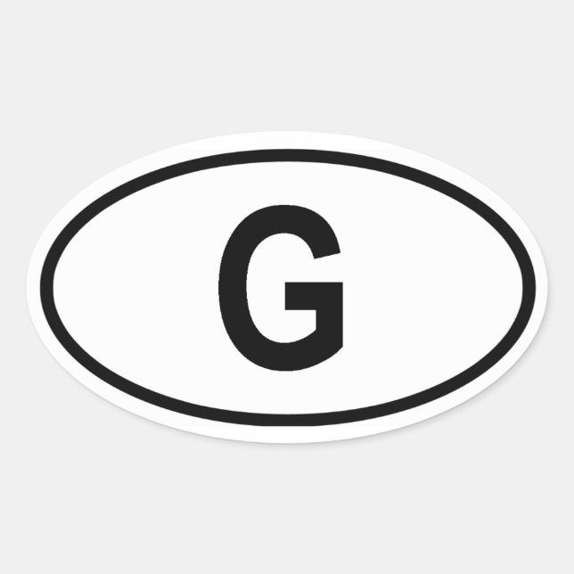 Sticker Ovale Gabon G (Devant)