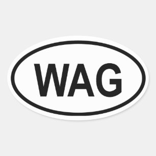 Sticker Ovale Gambie "WAG"