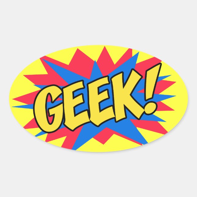STICKER OVALE GEEK (Devant)