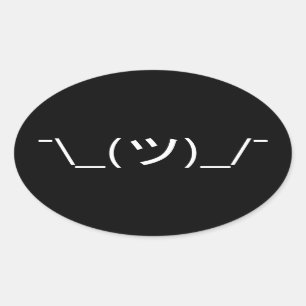 Sticker Ovale Gesticulez le ¯ d'émoticône \ Japonais Kaomoji 