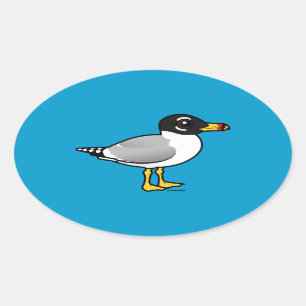 Sticker Ovale Goéland de Pallas