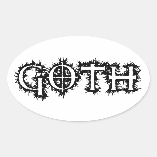 Sticker Ovale Goth (Devant)