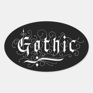Sticker Ovale gothique