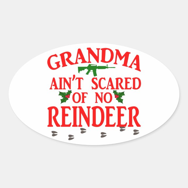 Sticker Ovale Grand-Mère S'Est Fait Rendre (Devant)
