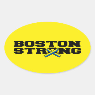 Sticker Ovale Graphique à ruban BOSTON STRONG